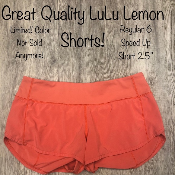lululemon athletica Pants - Lululemon Speed Up Shorts 2.5” Pinky Orangey Color